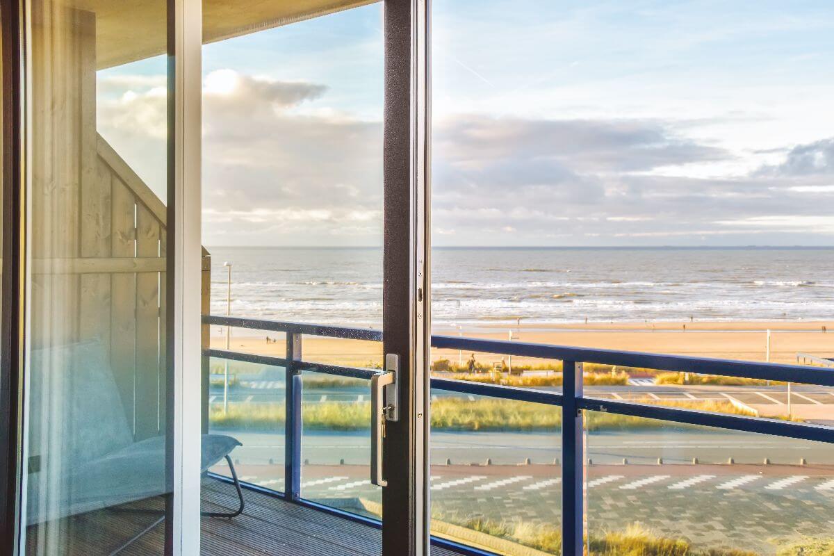 aluminum sliding door providing convenience and accessibility for guests