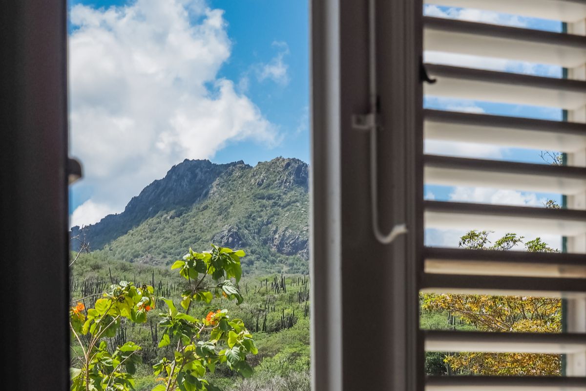opened louver window optimizing natural ventilation
