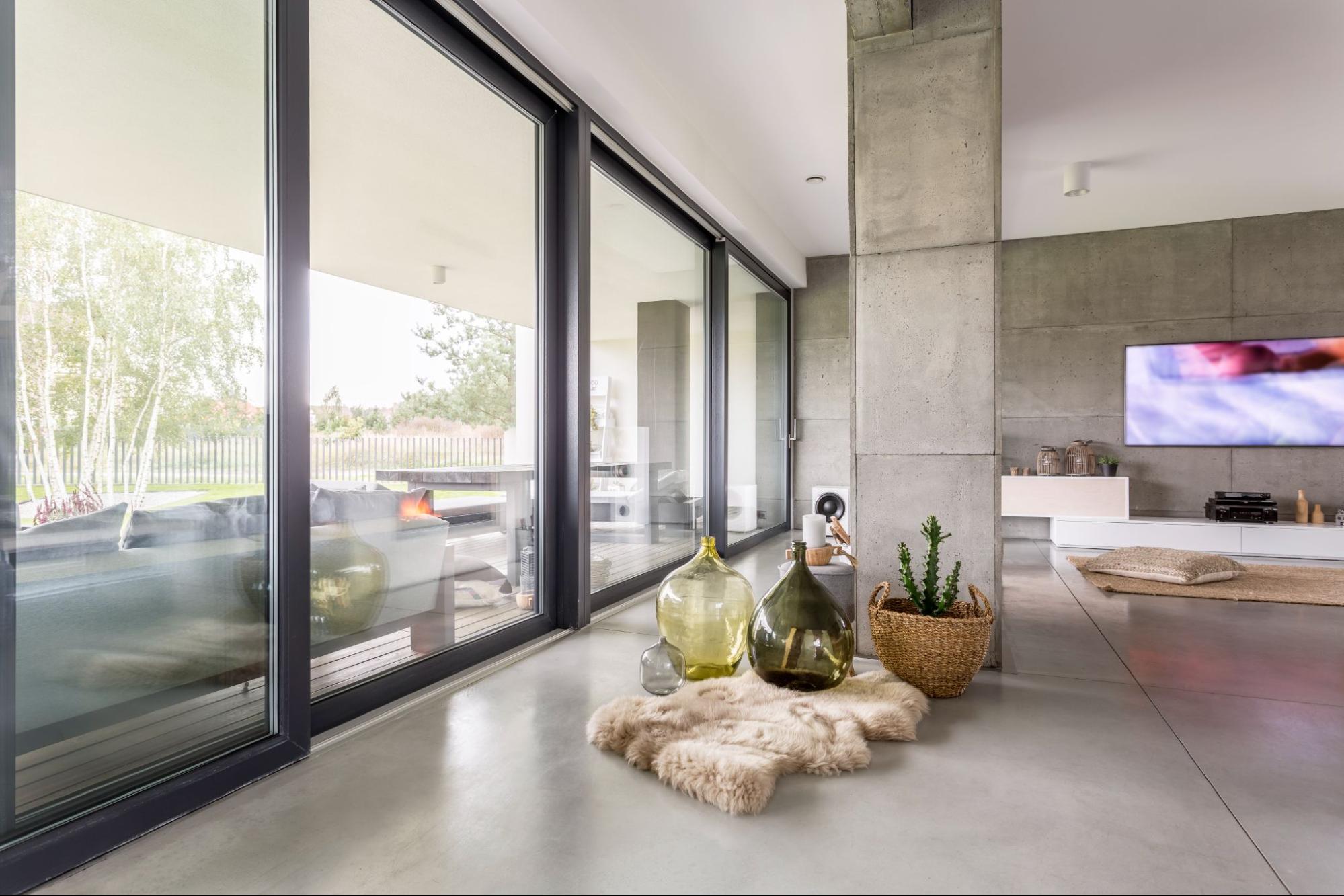 minimalist sliding door residential